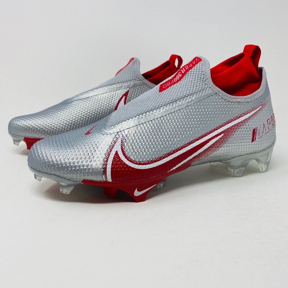 Nike Mens Vapor Edge Pro 360 Gray Pull On Low Top Football Cleats Sneakers 7.5